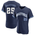 Chicago Cubs #25 Moises Ballesteros Player Navy AmberGomez City Connect Limited Elite Home Stitched Jerseys