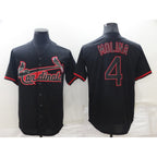 St. Louis Cardinals #4 Yadier Molina Lights Out Black AmberGomez Fashion Stitched Cool Base Jersey