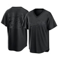 Los Angeles Dodgers #22 Clayton Kershaw Player Black AmberGomez Pitch Fashion T-shirt Stitched Jerseys