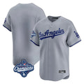 Los Angeles Dodgers Blank Player Gray AmberGomez Limited Game World Series Meet Stitched Jerseys