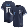 Kansas City Royals #67 Seth Lugo Player Navy AmberGomez City Connect Limited Home Stitched Jerseys