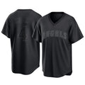 Los Angeles Angels #4 Christian Moore Player Black AmberGomez Pitch Fashion T-shirt Stitched Jerseys