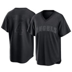 Los Angeles Angels #4 Christian Moore Player Black AmberGomez Pitch Fashion T-shirt Stitched Jerseys