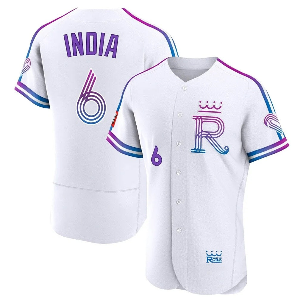 Kansas City Royals #6 Jonathan India Player White AmberGomez 2026 City Connect Limited Elite Home Stitched Jerseys