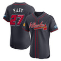 Atlanta Braves #27 Austin Riley Player Navy AmberGomez 2025 Speedway Classic Limited Elite Home Game Stitched Jerseys