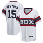 Chicago White Sox #15 Sean Newcomb Player White AmberGomez T-shirt Home Game Stitched Jerseys