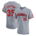 Cincinnati Reds #35 Jose Trevino Player Gray AmberGomez Limited Elite Home Stitched Jerseys
