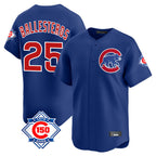 Chicago Cubs #25 Moises Ballesteros Player Royal AmberGomez 150th Anniversary Limited Home Stitched Jerseys