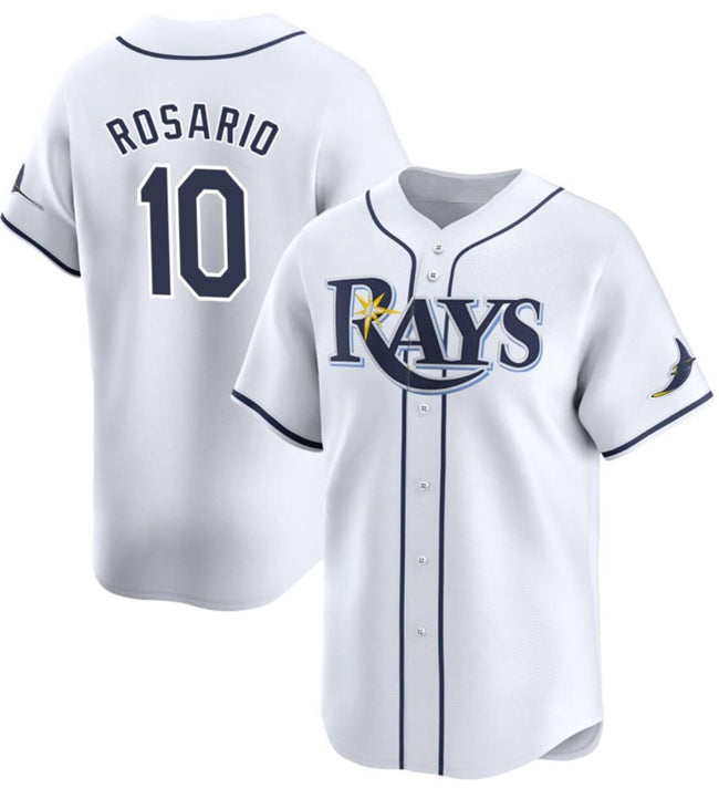 Tampa Bay Rays #10 Amed Rosario White AmberGomez Home Limited Stitched Jersey
