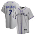Colorado Rockies #7 Matt Holliday Player Gray AmberGomez Game Home Stitched Jerseys