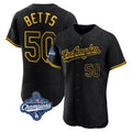 Los Angeles Dodgers #50 Mookie Betts Player Black AmberGomez World Series Meet Snake Skin City Limited Elite Home Stitched Jerseys