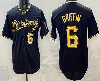 Pittsburgh Pirates #6 Konnor Griffin Black AmberGomez Alternate Limited Jersey