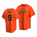San Francisco Giants #9 Brandon Belt Alternate Orange AmberGomez Jersey