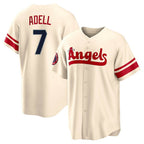 Los Angeles Angels #7 Jo Adell Player Cream AmberGomez City Connect Home Stitched Jerseys
