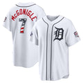 Detroit Tigers #7 Kevin McGonigle 2026 All-Star Edition Stars & Stripes White AmberGomez Stadium Jersey