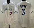 Toronto Blue Jays #3 Myles Straw White AmberGomez Limited Jersey