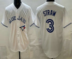Toronto Blue Jays #3 Myles Straw White AmberGomez Limited Jersey