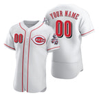 Custom Cincinnati Reds White AmberGomez 2020 Stitched Flex Base Jersey