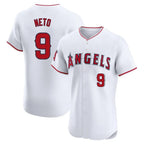Los Angeles Angels #9 Zach Neto Player White AmberGomez Limited Elite Stitched Home Jerseys