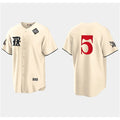 Texas Rangers #5 Corey Seager Cream AmberGomez 2023 World Series City Connect Stitched Jersey