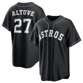 Houston Astros #27 Jose Altuve Black AmberGomez Lights Out Limited Stitched Jersey