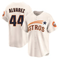 Houston Astros #44 Yordan Alvarez Player Cream AmberGomez Throwback Cooperstown Collection Limited Stitched Jerseys