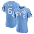 Kansas City Royals #6 Jonathan India Player Light Blue AmberGomez Alt Limited Elite Home Stitched Jerseys