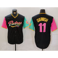 San Diego Padres #11 Yu Darvish Black AmberGomez Fashion Jersey