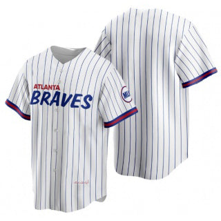 Atlanta Braves Blank 2021 White AmberGomez City Connect Stitched Jersey
