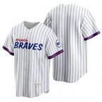 Atlanta Braves Blank 2021 White AmberGomez City Connect Stitched Jersey