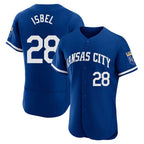 Kansas City Royals #28 Kyle Isbel Player Royal AmberGomez City Connect Limited Elite Home Game Stitched Jerseys
