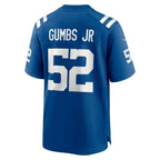 IN.Colts #52 George Gumbs Jr. Royal Team Game Jersey AmberGomez