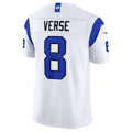 LA.Rams #8 Jared Verse White Alternate Fearsome White Vapor F.U.S.E. Stitched Limited Jersey AmberGomez