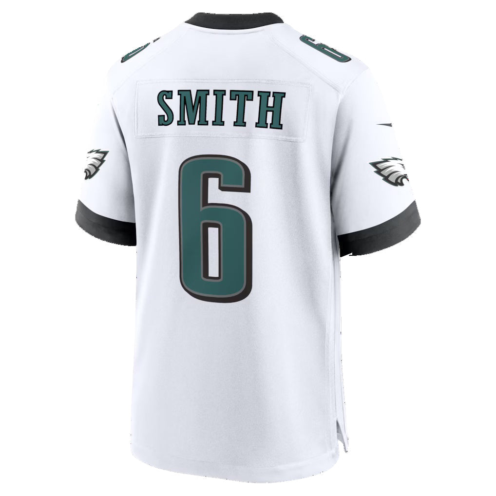 P.Eagles #6 DeVonta Smith White Game Jersey AmberGomez