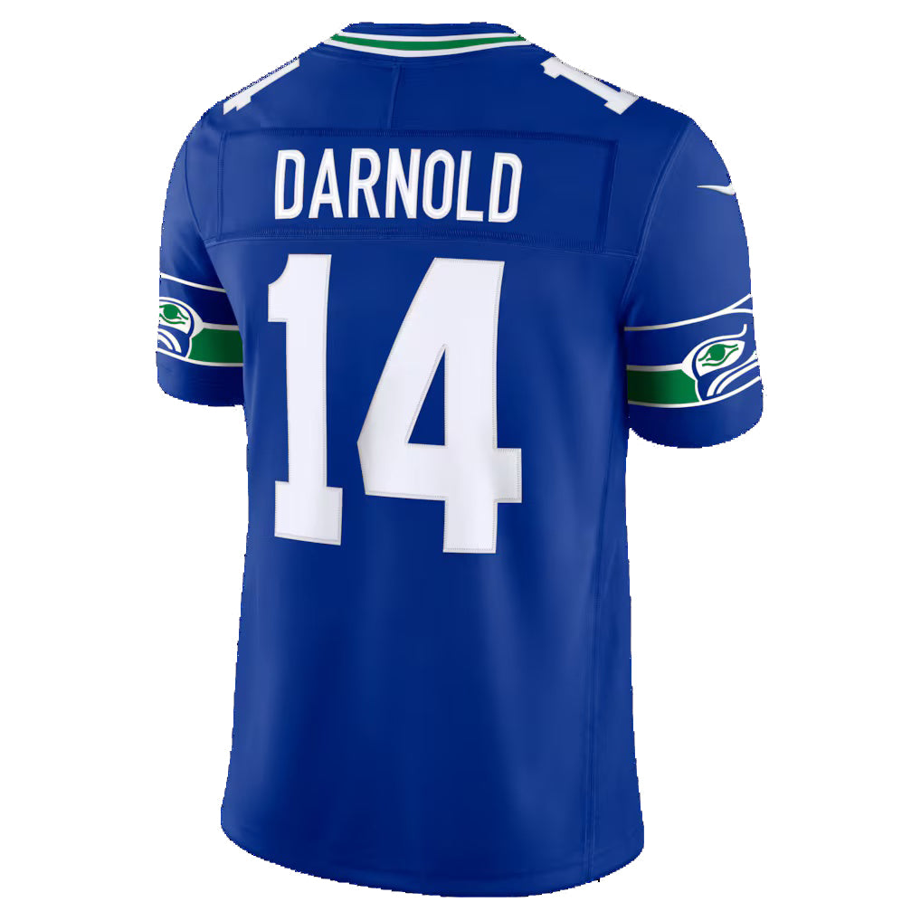 S.Seahawks #14 Sam Darnold Royal Alternate Vapor F.U.S.E. Stitched Limited Jersey AmberGomez
