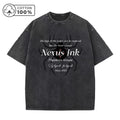 Men's Dark Spider Print Washed T-Shirt Distressed Retro Street Style Casual Pure Cotton Short Sleeve Top For Summer Commute