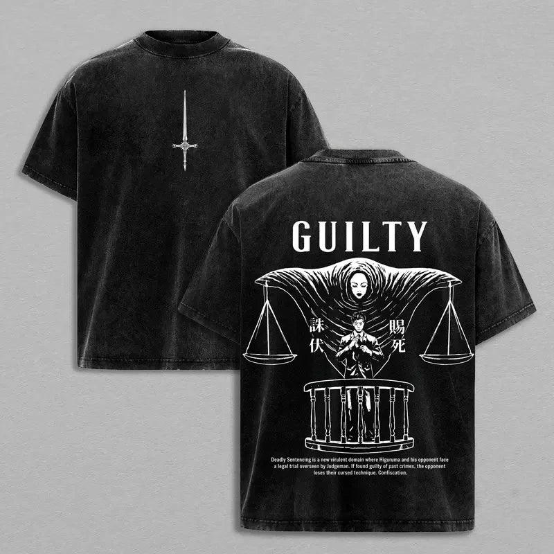 Anime Jujutsu Kaisen Higuruma Hiromi Graphic T Shirt Men Women Clothing  Tshirt Washed Cotton Tee Harajuku Male T-shirt