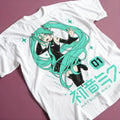 Hatsune Miku The Sound of The Future Anime Graphic Cotton T-shirt for Women 2026 Summer Casual Street Style Short Sleeve Black