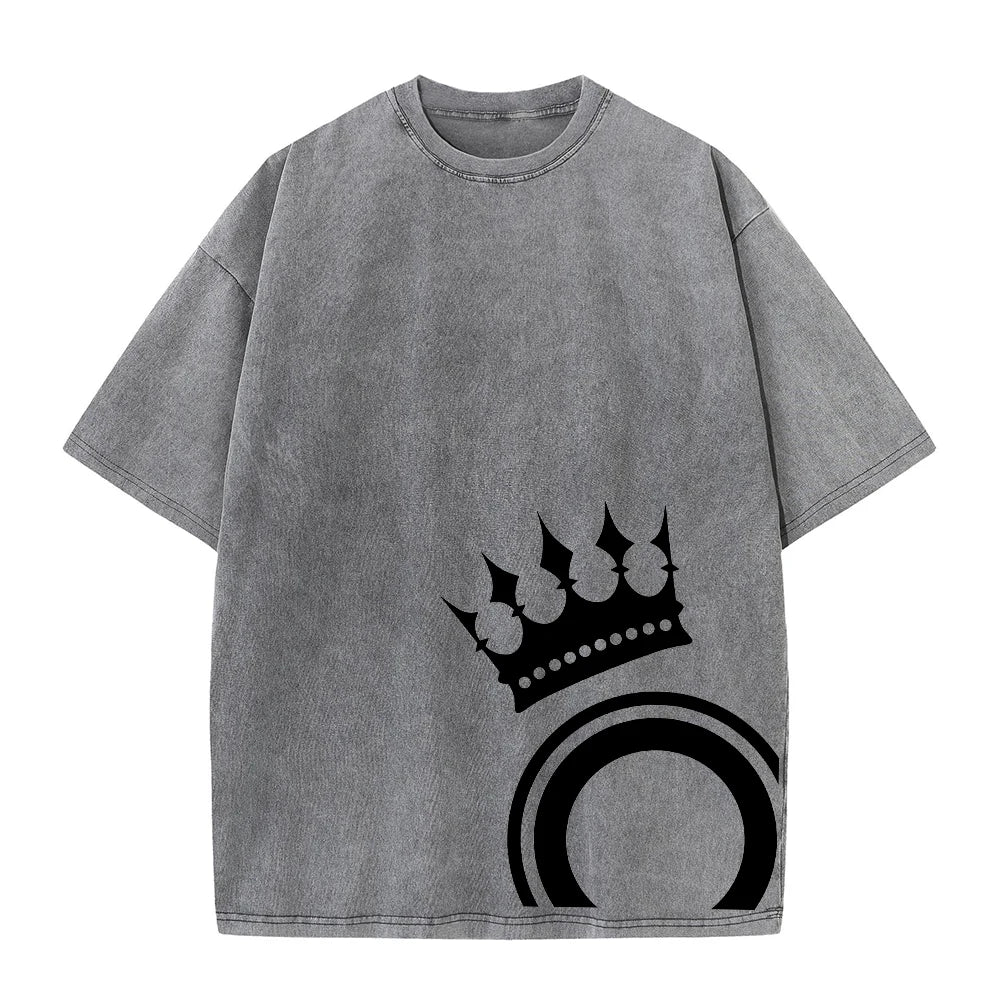 Summer Casual Washed T-Shirt Comfortable And Breathable Suitable For Home Printed Short Sleeved Shirt Everyday Fitness Running