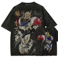 Gundam Barbatos Lupus Rex T Shirt Men IBO Vintage Acid Wash Mecha Streetwear  Retro Japanese Anime Cotton Graphic Tees