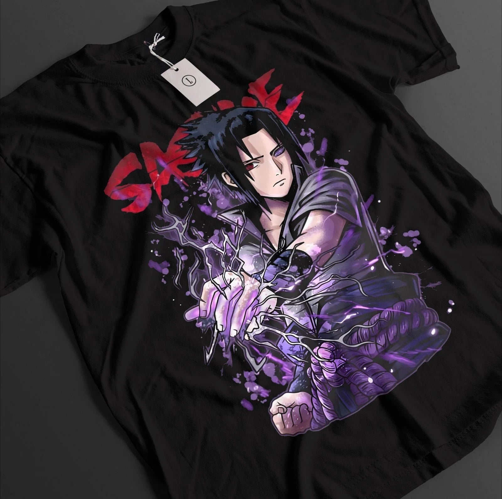 Summer New Naruto Uzumaki Sasuke Anime Printed T-shirt Men's Pure Cotton Neutral Casual Family Set Short Sleeved T-shirt