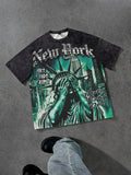 The 2026 summer new men's T-shirt features a casual fashionable comfortable soft and breathable 3D pattern print