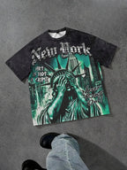 The 2026 summer new men's T-shirt features a casual fashionable comfortable soft and breathable 3D pattern print
