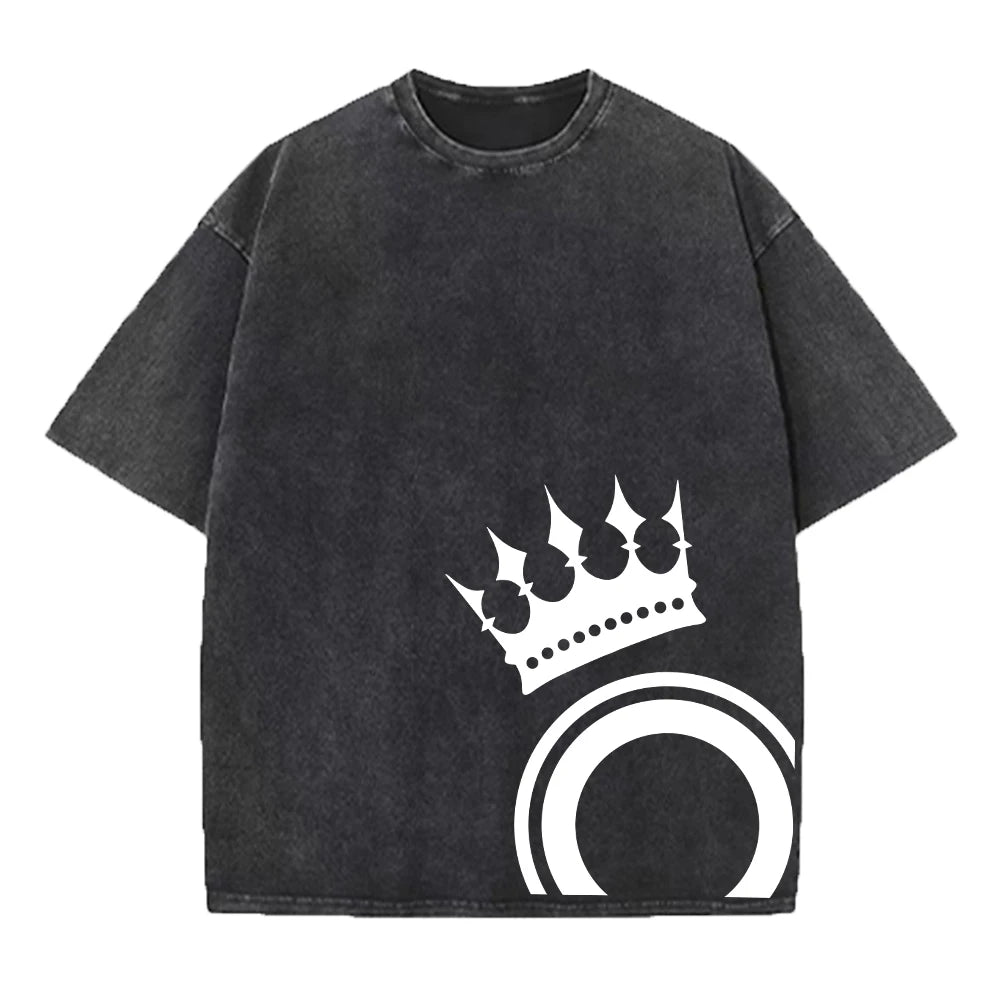 Summer Casual Washed T-Shirt Comfortable And Breathable Suitable For Home Printed Short Sleeved Shirt Everyday Fitness Running