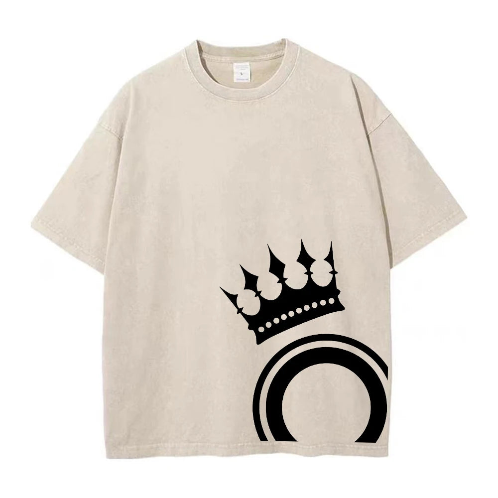 Summer Casual Washed T-Shirt Comfortable And Breathable Suitable For Home Printed Short Sleeved Shirt Everyday Fitness Running