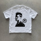 American Retro "Fight Club" T-shirt for All Seasons Men and Women, Casual and Fashionable Street Wear