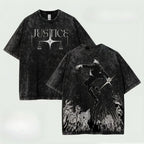 Hiromi Higuruma Jujutsu Kaisen T Shirt Anime Washed Oversized T-shirt for Men's Clothing Summer Short Sleeve Cotton Tees Tops