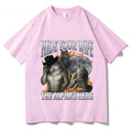 Hide Your Wife, Alpha Werewolf Is Coming! Funny Werewolf Meme T-shirt, Trendy Casual Hip-hop Women's Short-sleeved Shirt.Y2K Top