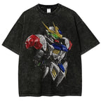 Gundam Barbatos Lupus Rex T Shirt Men IBO Vintage Acid Wash Mecha Streetwear  Retro Japanese Anime Cotton Graphic Tees