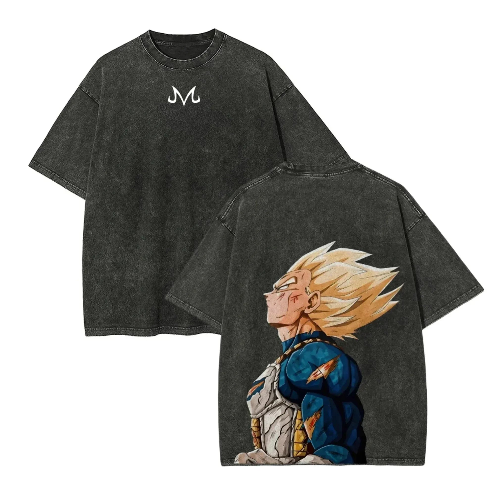 Dragon Ball Goku Oversized Anime T-shirt Man Women Vintage Washed Short Sleeve Tee Streetwear Loose Casual Top Summer Y2k